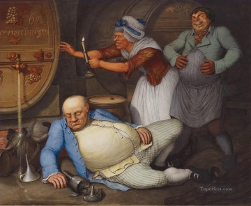 ゲオルグ・エマヌエル・オピス Painting - Der Saufer 1804 ゲオルグ・エマヌエル・オピスの風刺画
